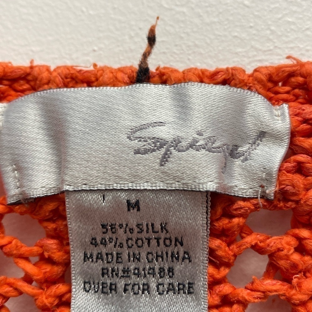 Spiegel Silk Blend burnt orange sweater size medium 58% silk Vintage - Picture 4 of 6